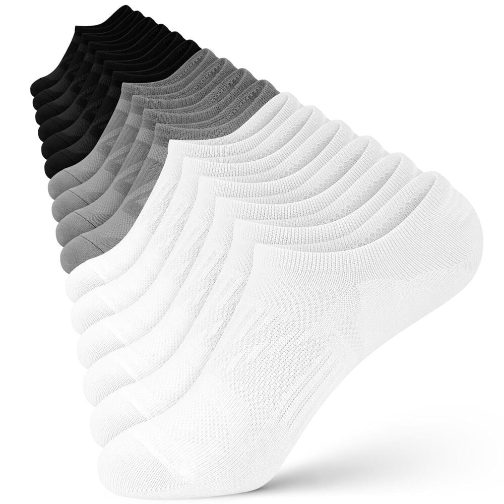 No Show Socks for Women - 8 Pairs Low Cut Invisible Casual Short Ankle